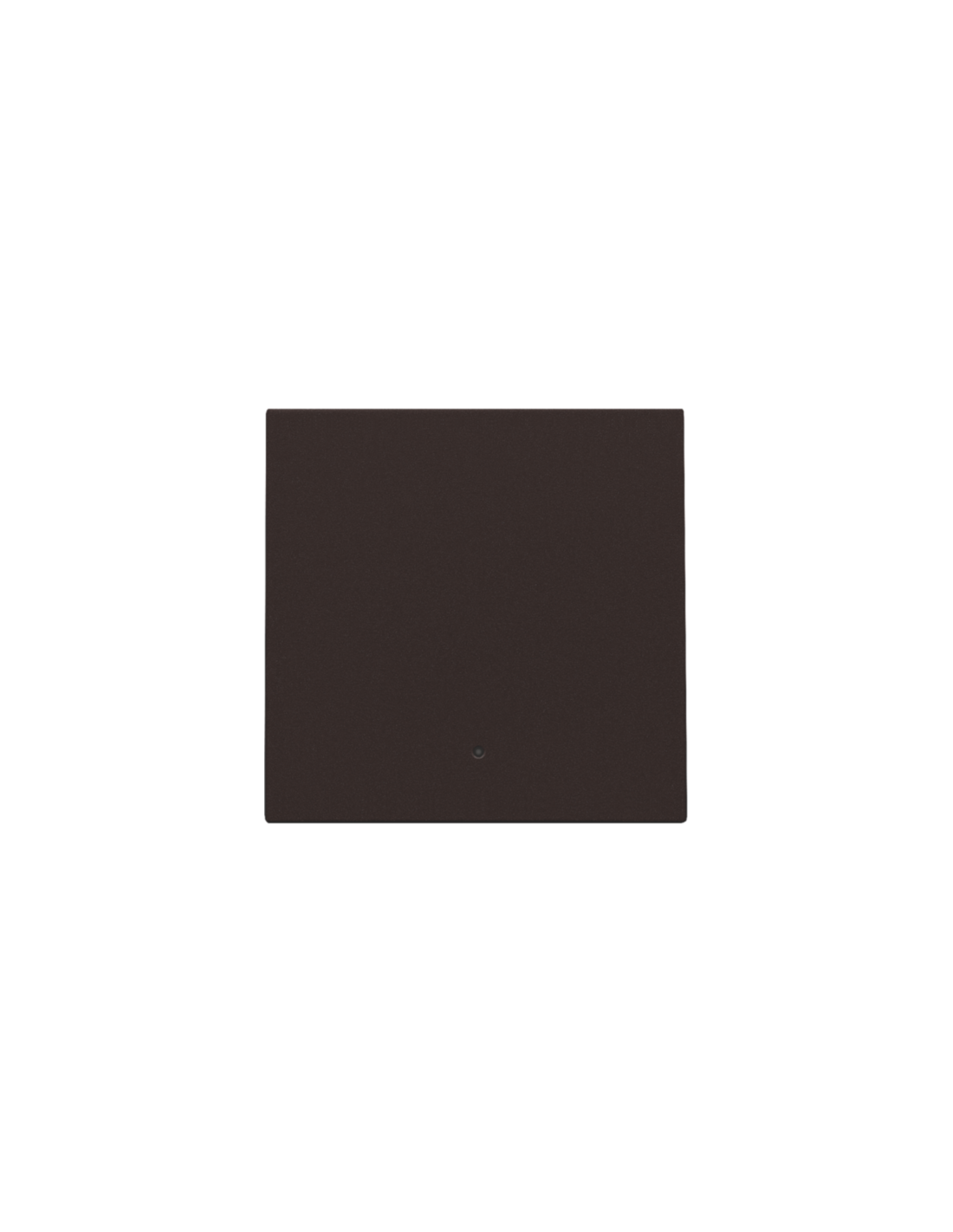 Set de finition avec lentille pour interrupteur électronique ou bouton-poussoir simple, couleur dark brown coated