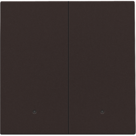 Set de finition avec lentille pour interrupteur électronique double ou bouton-poussoir, couleur dark brown coated