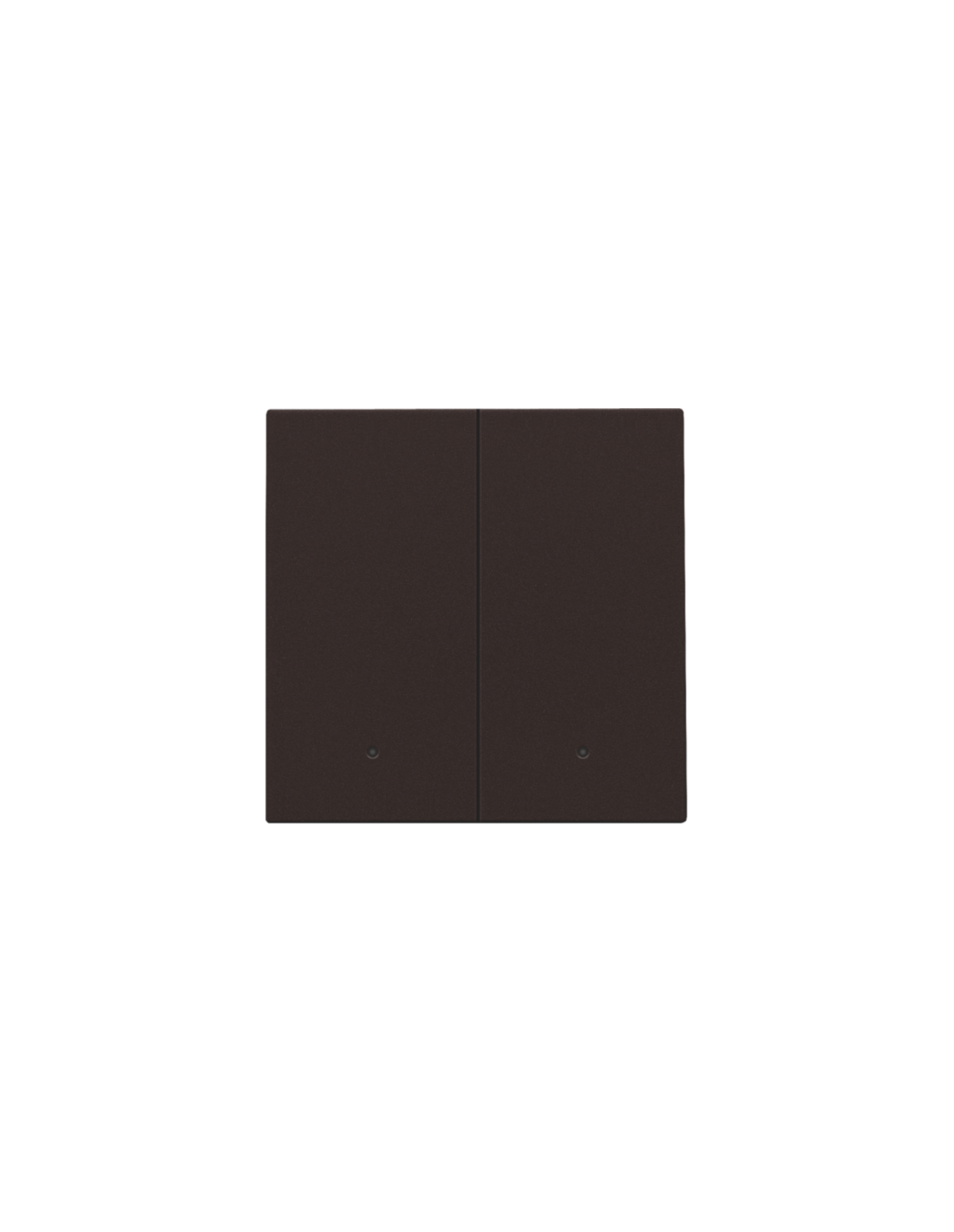 Set de finition avec lentille pour interrupteur électronique double ou bouton-poussoir, couleur dark brown coated