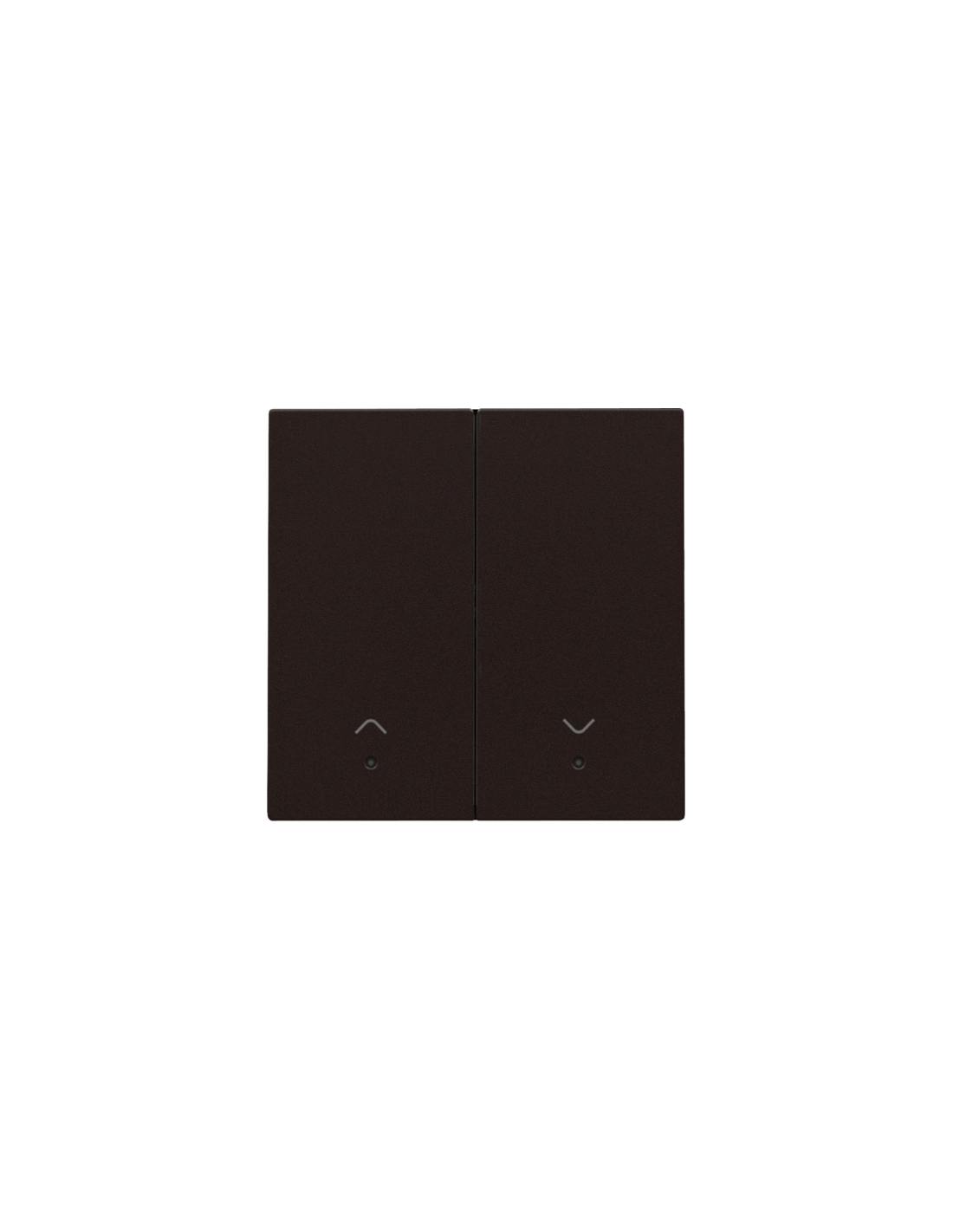 Set de finition avec lentille pour interrupteur pour volets électroniques double, couleur dark brown coated
