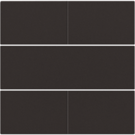 Set de finition pour bouton-poussoir quadruple, libre de potentiel, 24 V, couleur dark brown coated