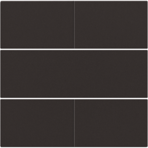 Set de finition pour bouton-poussoir quadruple, libre de potentiel, 24 V, couleur dark brown coated