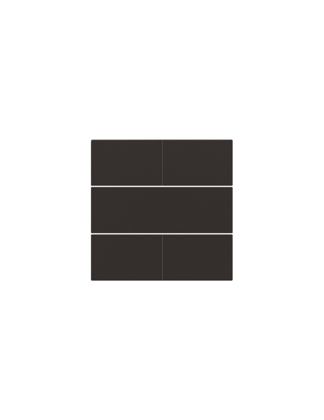 Set de finition pour bouton-poussoir quadruple, libre de potentiel, 24 V, couleur dark brown coated