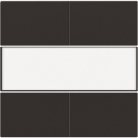 Set de finition avec porte-étiquette pour bouton-poussoir quadruple, libre de potentiel, 24 V, couleur dark brown coated