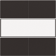 Set de finition avec porte-étiquette pour bouton-poussoir quadruple, libre de potentiel, 24 V, couleur dark brown coated