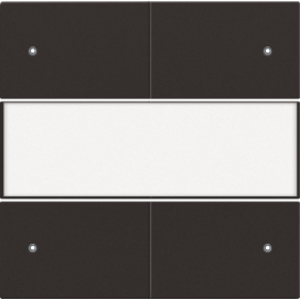 Set de finition avec porte-étiquette et LED pour bouton-poussoir quadruple, libre de potentiel, 24 V, couleur dark brown coated