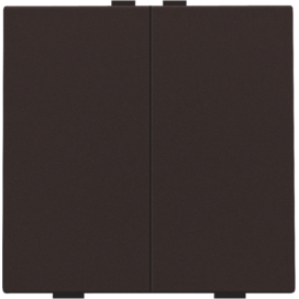 Bouton-poussoir double pour Niko Home Control, couleur dark brown coated