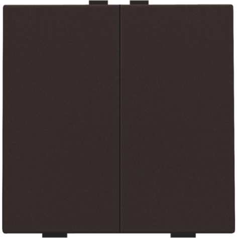 Bouton-poussoir double pour Niko Home Control, couleur dark brown coated