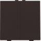 Bouton-poussoir double pour Niko Home Control, couleur dark brown coated