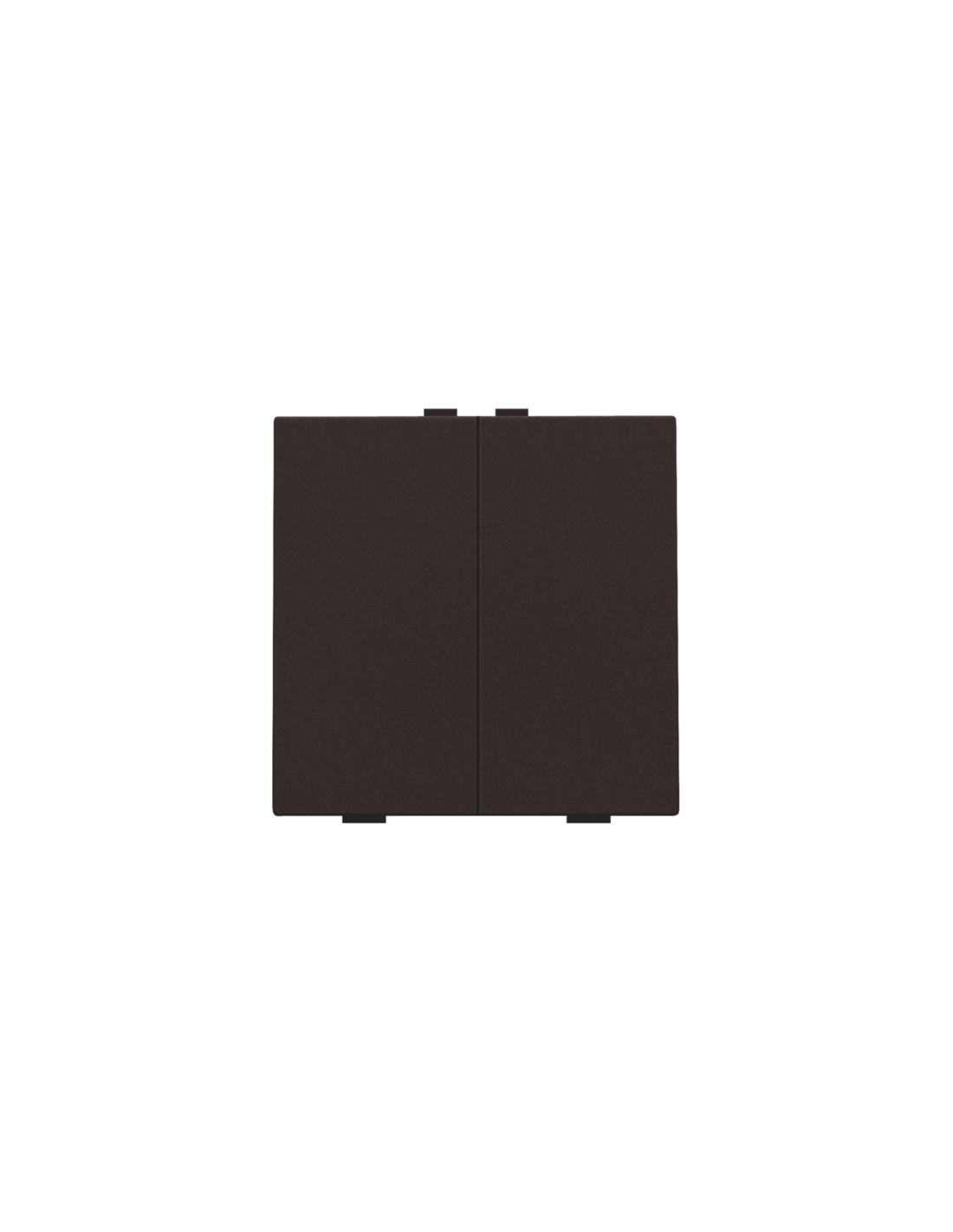Bouton-poussoir double pour Niko Home Control, couleur dark brown coated