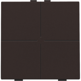 Bouton-poussoir quadruple pour Niko Home Control, couleur dark brown coated