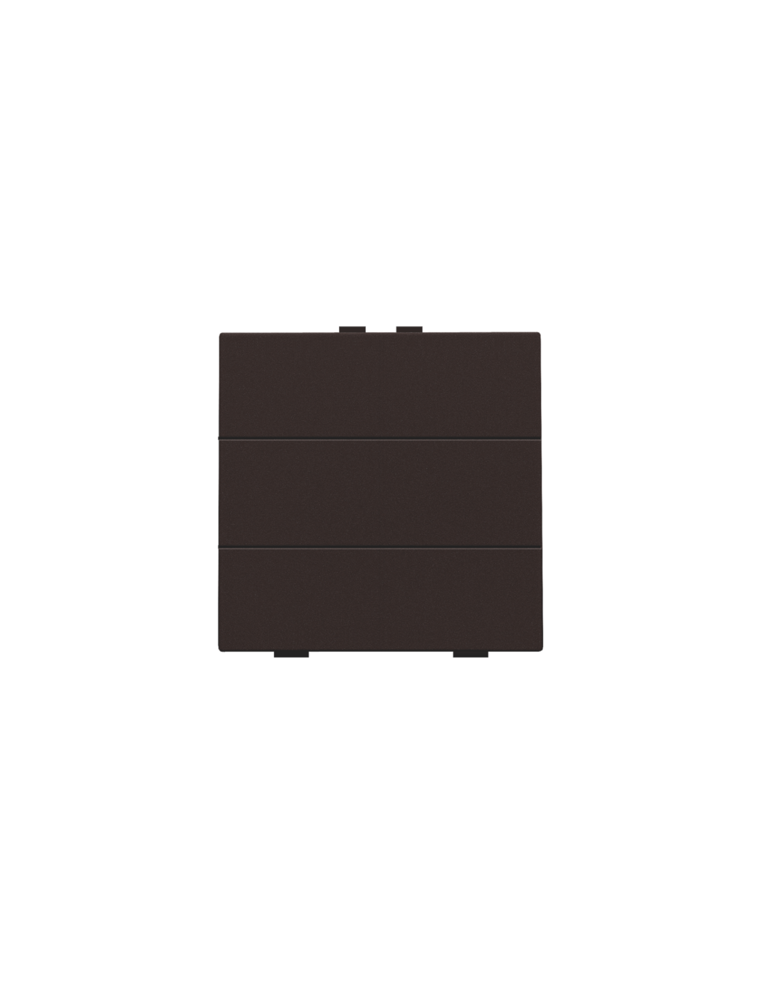 Bouton-poussoir sextuple pour Niko Home Control, couleur dark brown coated