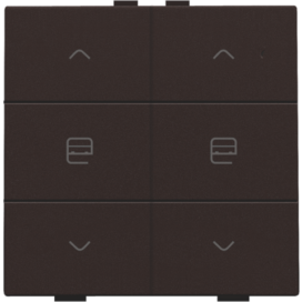 Commande de moteur double pour Niko Home Control, couleur dark brown coated