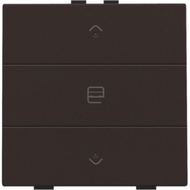 Commande de moteur simple avec LED pour Niko Home Control, couleur dark brown coated