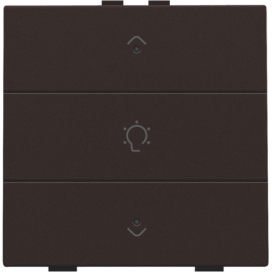 Commande de variateur simple pour Niko Home Control avec LED, couleur dark brown coated