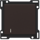 Set de finition avec voyant pour interrupteur ou bouton-poussoir simple, couleur dark brown coated