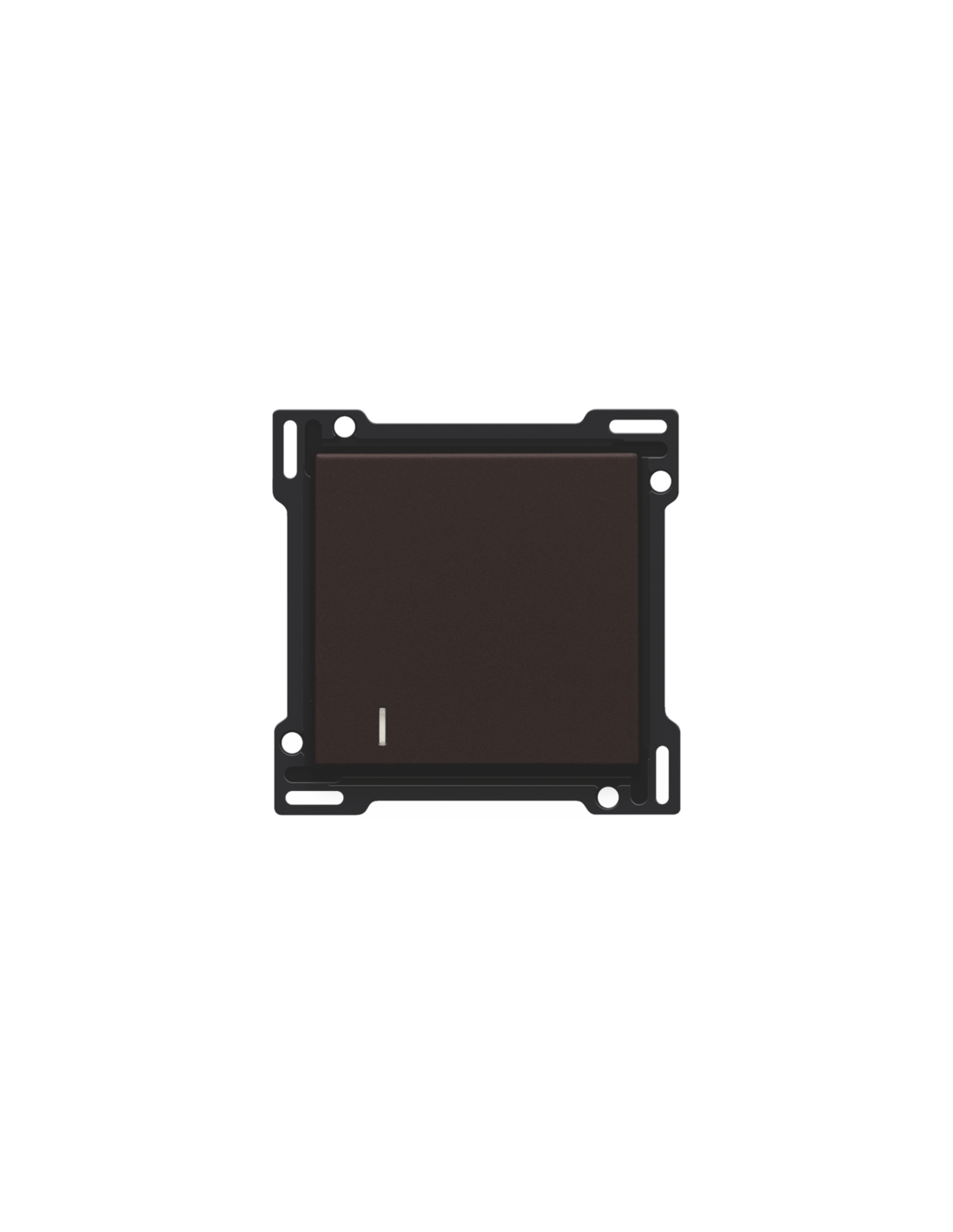 Set de finition avec voyant pour interrupteur ou bouton-poussoir simple, couleur dark brown coated