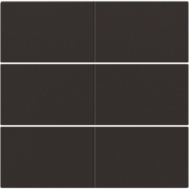 Set de finition pour bouton-poussoir sextuple, libre de potentiel, 24 V, couleur dark brown coated