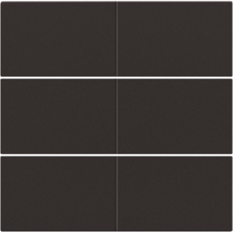 Set de finition pour bouton-poussoir sextuple, libre de potentiel, 24 V, couleur dark brown coated