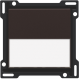 Set de finition avec porte-étiquette pour interrupteur ou bouton-poussoir simple, couleur dark brown coated