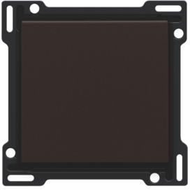 Set de finition pour interrupteur ou bouton-poussoir simple, couleur dark brown coated