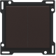 Set de finition pour interrupteur double allumage, interrupteur va-et-vient + bouton-poussoir N.O., interrupteur va-et-vient double ou bouton-poussoir double N.O. ou N.F., couleur dark brown coated