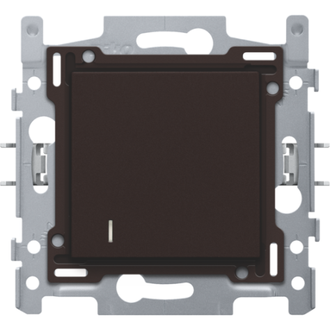 Interrupteur pour cartes d'hôtel, socle, bornes à vis et set de finition couleur dark brown coated
