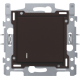 Interrupteur pour cartes d'hôtel, socle, bornes à vis et set de finition couleur dark brown coated