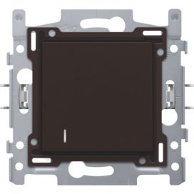 Interrupteur pour cartes d'hôtel, socle, bornes à connexion rapide et set de finition, couleur dark brown coated