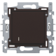 Interrupteur pour cartes d'hôtel, socle, bornes à connexion rapide et set de finition, couleur dark brown coated
