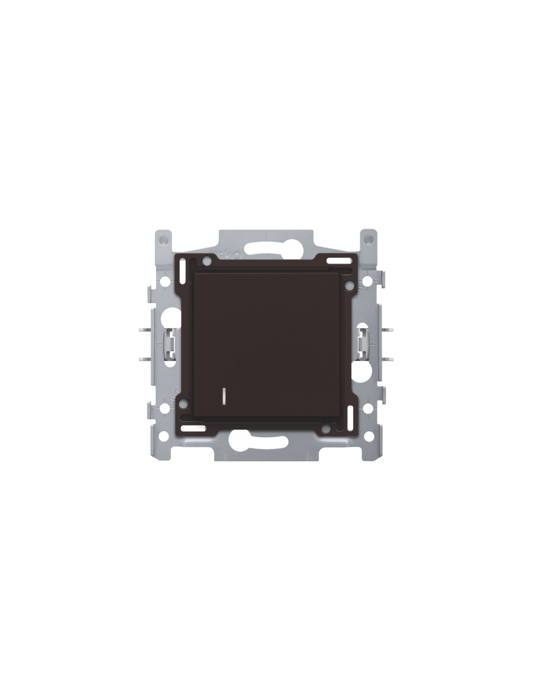 Interrupteur pour cartes d'hôtel, socle, bornes à connexion rapide et set de finition, couleur dark brown coated