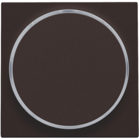 Set de finition avec anneau transparent sans symbole pour bouton-poussoir 6 A avec LED couleur ambre avec culot E10, couleur dark brown coated