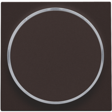 Set de finition avec anneau transparent sans symbole pour bouton-poussoir 6 A avec LED couleur ambre avec culot E10, couleur dark brown coated