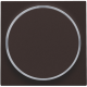 Set de finition avec anneau transparent sans symbole pour bouton-poussoir 6 A avec LED couleur ambre avec culot E10, couleur dark brown coated