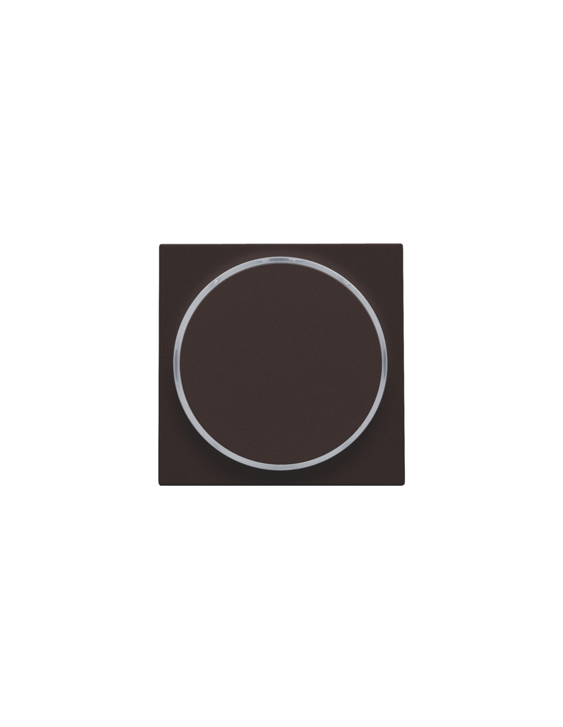 Set de finition avec anneau transparent sans symbole pour bouton-poussoir 6 A avec LED couleur ambre avec culot E10, couleur dark brown coated