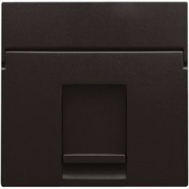 Enjoliveur data 1x RJ, couleur dark brown coated