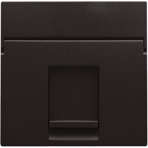 Enjoliveur data 1x RJ, couleur dark brown coated