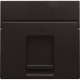 Enjoliveur data 1x RJ, couleur dark brown coated