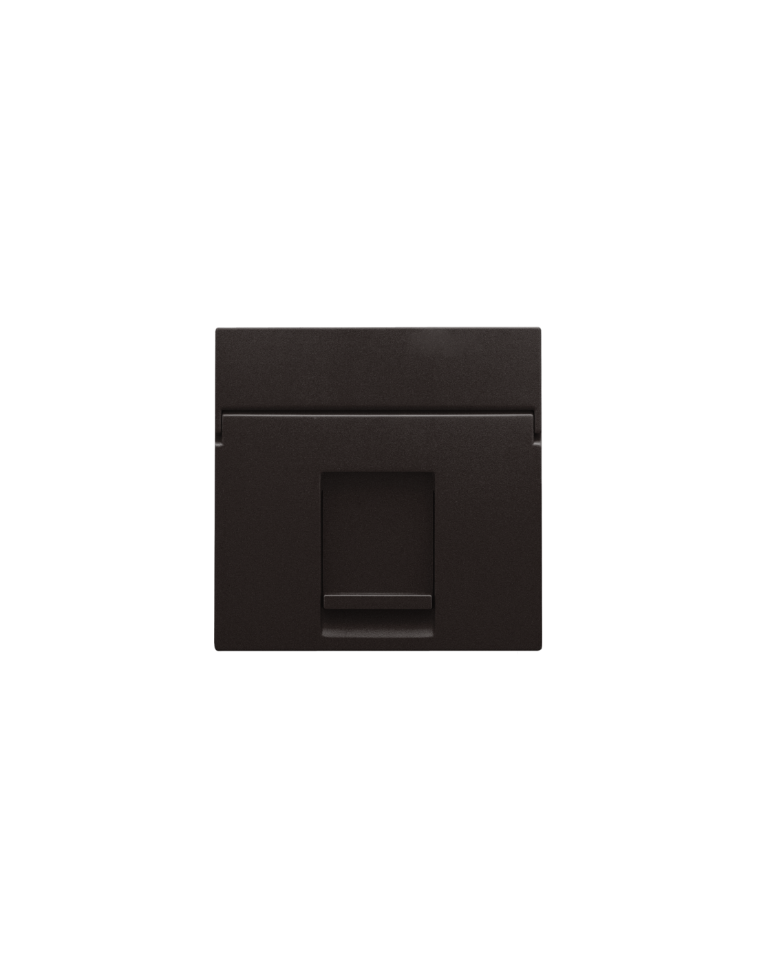 Enjoliveur data 1x RJ, couleur dark brown coated