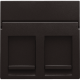 Enjoliveur data 2x RJ, couleur dark brown coated