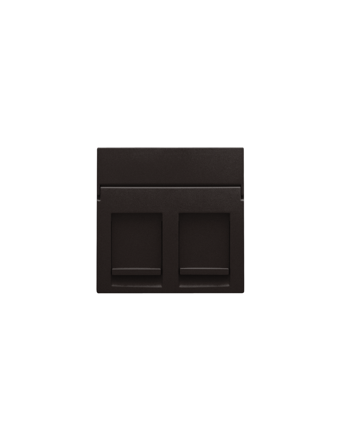 Enjoliveur data 2x RJ, couleur dark brown coated