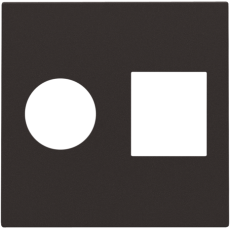 Set de finition pour connexion coaxiale simple et connexion réseau RJ45, couleur dark brown coated