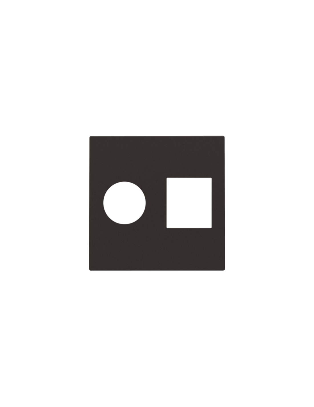 Set de finition pour connexion coaxiale simple et connexion réseau RJ45, couleur dark brown coated