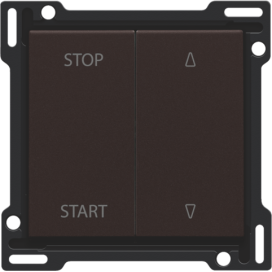 Set de finition pour interrupteur pour volets à verrouillage électrique, couleur dark brown coated