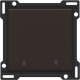 Set de finition pour bouton-poussoir double pour volets, couleur dark brown coated