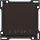 Set de finition pour bouton-poussoir double pour volets pour commandes électroniques, couleur dark brown coated