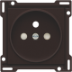 Set de finition pour prise de courant avec broche de terre et obturateurs de protection, profondeur d’encastrement de 21 mm, couleur dark brown coated