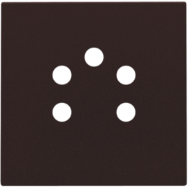 Set de finition pour prise téléphonique à cinq pôles, couleur dark brown coated