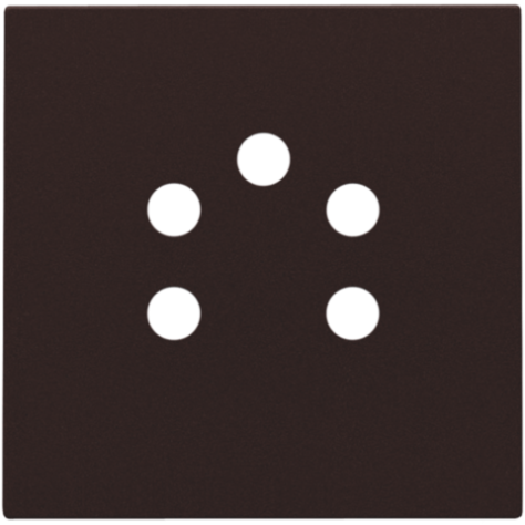 Set de finition pour prise téléphonique à cinq pôles, couleur dark brown coated
