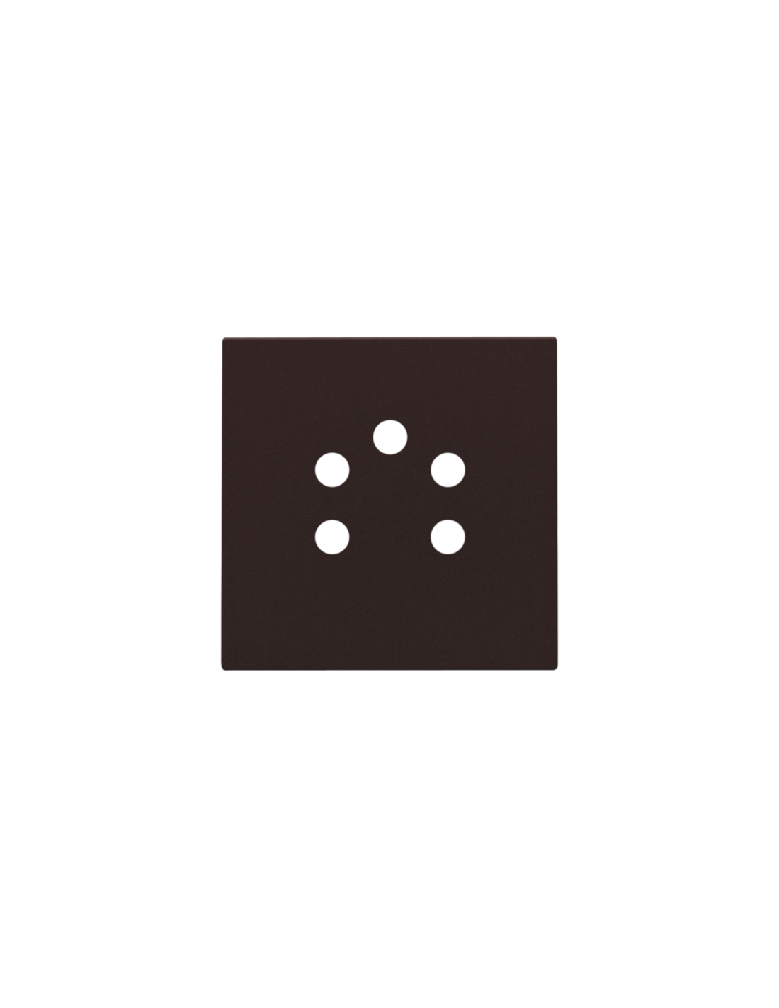 Set de finition pour prise téléphonique à cinq pôles, couleur dark brown coated
